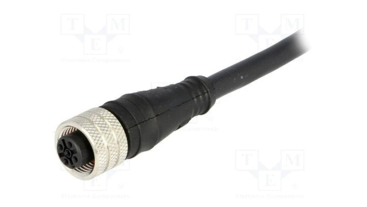 Złącze M12 wtyk żeńskie Micro-Change PIN 5 proste 4A 60V 120006-0634