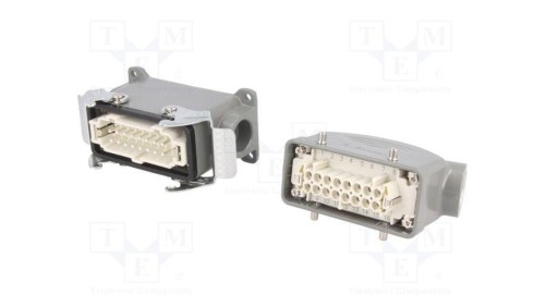 Złącze HDC męskie + żeńskie GWconnect PIN 16 16A 500V 16+PE 93603-0077