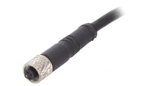 Złącze M5 wtyk żeńskie przewody PIN: 3 1A proste IP67 60V PXPTPU05FBF03ACL010PUR