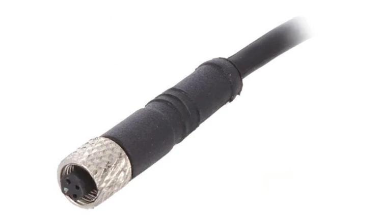 Złącze M5 wtyk żeńskie przewody PIN: 3 1A proste IP67 60V PXPTPU05FBF03ACL010PUR