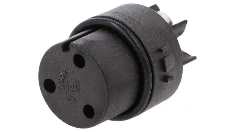 Złącze okrągłe żeńskie PIN: 3 10A 250V Mini Buccaneer proste SA3229