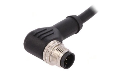 Złącze M12 wtyk męskie PIN: 5 kątowe 4A 60V IP67 przewody PXPPVC12RAM05ACL010PVC