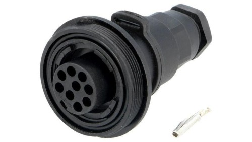 Złącze okrągłe wtyk żeńskie PIN: 9 5A 150V IP68 UL94V-0 6÷8mm PX0729/S