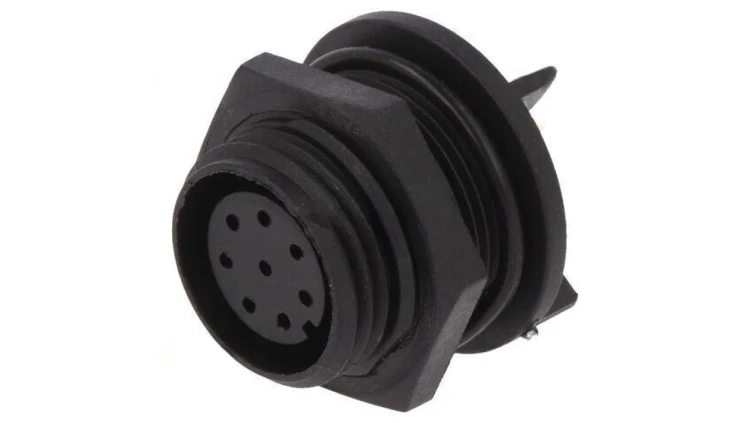 Złącze okrągłe gniazdo żeńskie PIN: 8 125V Buccaneer 400 IP68 PX0413/08S/PC