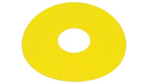 Tabliczka opisowa 45 75mm plastik Korpus żółty 45-50J.1400