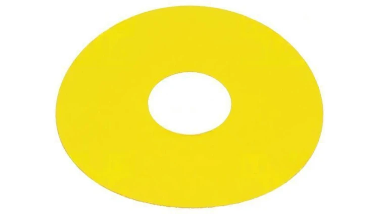 Tabliczka opisowa 45 75mm plastik Korpus żółty 45-50J.1400