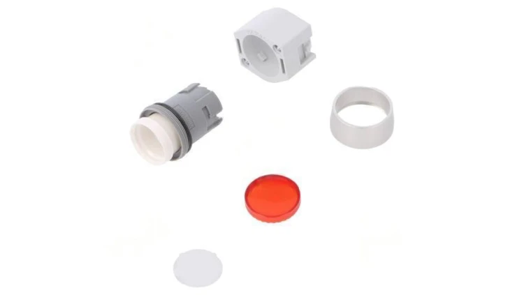Przełącznik przyciskany 22mm Poz.stab 1 czerwony brak IP65 704.012.2