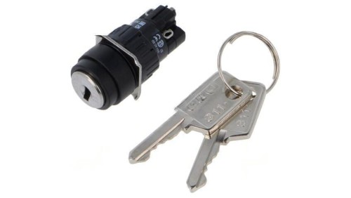 Przełącznik obrotowy z kluczem 16mm Poz.stab 2 NC + NO 51 51-135.025D2