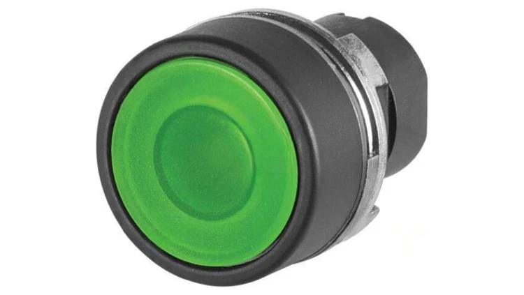 Przełącznik przyciskany 22mm Poz.stab 1 zielony IP65 płaski 46-2231.11H0.000