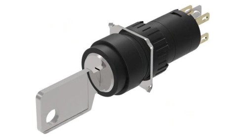 Przełącznik obrotowy z kluczem 16mm Poz.stab 2 NC + NO 51 51-135.022D