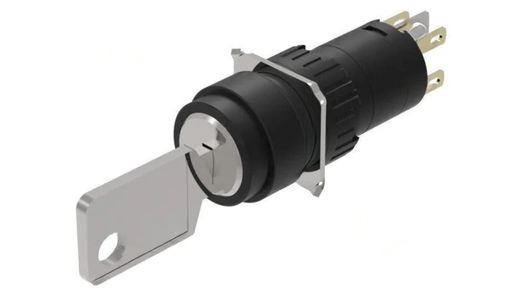 Przełącznik obrotowy z kluczem 16mm Poz.stab 2 NC + NO 51 51-135.022D