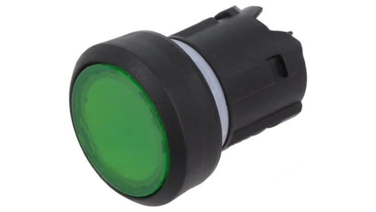Przełącznik przyciskany 22mm Poz.stab 2 zielony płaski 45 45-2234.11H0.000
