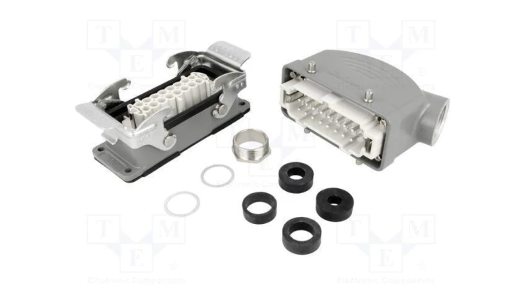 Złącze HDC męskie + żeńskie GWconnect PIN 16 16A 500V 16+PE 93603-0074