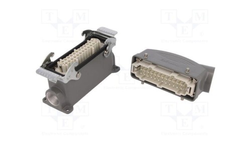 Złącze HDC męskie + żeńskie GWconnect PIN 24 16A 500V 24+PE 93603-0093