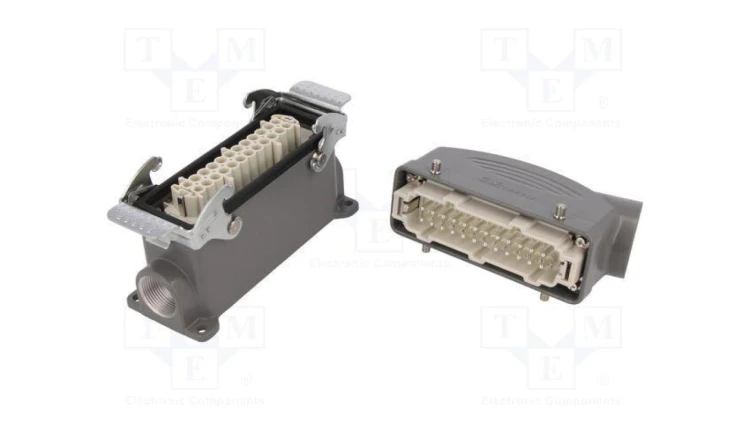 Złącze HDC męskie + żeńskie GWconnect PIN 24 16A 500V 24+PE 93603-0093