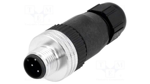 Złącze M12 wtyk PIN 4 męskie Micro-Change proste IP67 4A 1200710038