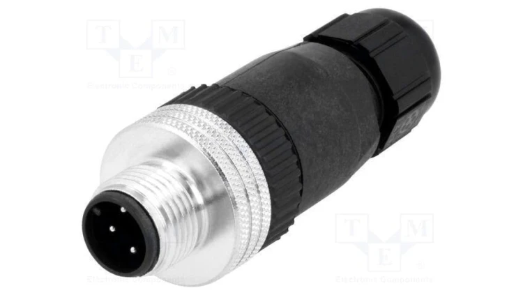 Złącze M12 wtyk PIN 4 męskie Micro-Change proste IP67 4A 1200710038