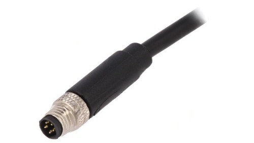 Złącze M8 męskie PIN: 5 1,5A 30V IP67 proste przykręcany wtyk PXPPVC08FIM05BCL010PVC