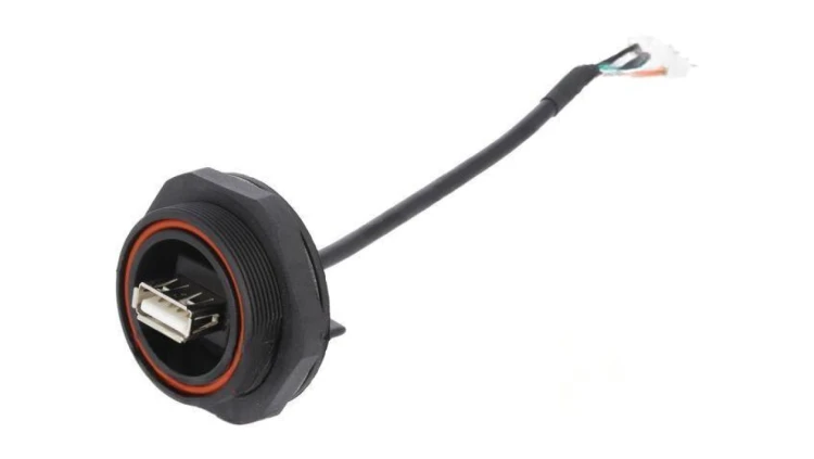 Złącze USB A gniazdo PIN: 4 skręcane USB Buccaneer IP68 PX0849/A