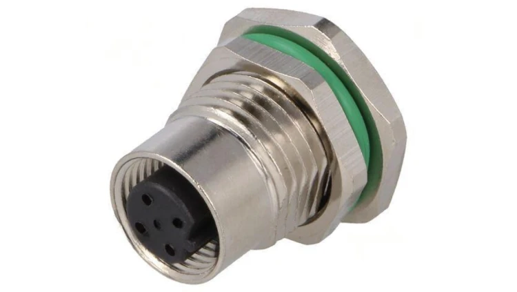 Złącze M12 gniazdo PIN: 5 żeńskie 60V proste IP67 THT 4A PXMBNI12RPF05BPCPG9