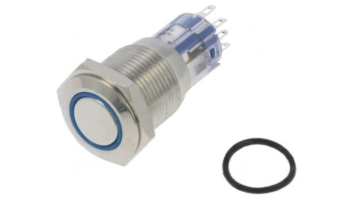 Przełącznik wandaloodporny DPDT 3A/250VAC IP67 ON-(ON) MP0045/1D2BL220S
