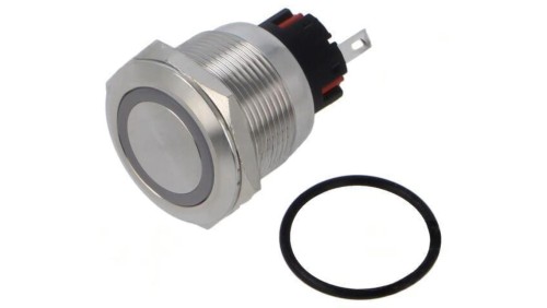 Przełącznik wandaloodporny Poz: 2 SPDT 5A/250VAC IP65 ON-(ON) MP22SMRINRB024S5