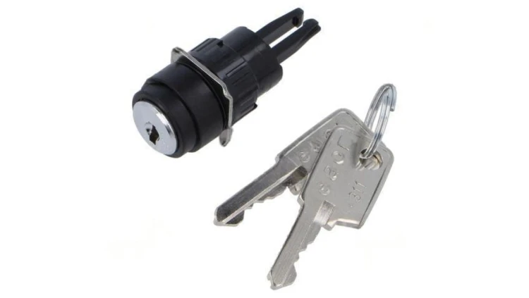Przełącznik obrotowy z kluczem 16mm Poz.stab 2 NC x2 + NO x2 51-378.F22D