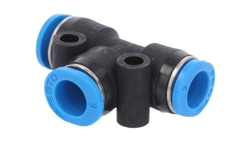 Złączka wtykowa rozgałęźna T -0,95-6bar PBT QSM Øwyj 6mm 153367