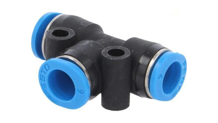 Złączka wtykowa rozgałęźna T -0,95-6bar PBT QSM Øwyj 6mm 153367
