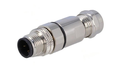 Złącze M12 wtyk PIN: 4 męskie 250V proste IP67 lutowanie 4A PXMBNI12FIM04ASCPG7