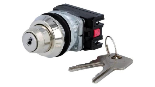 Przełącznik obrotowy z kluczem, Ilość pozycji stabilnych: 2, NC + NO, 30mm, IP56 NEF30-BXY
