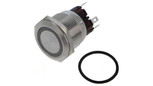 Przełącznik wandaloodporny Poz: 2 SPDT 5A/250VAC IP65 ON-ON MP22SLRINRB024S5