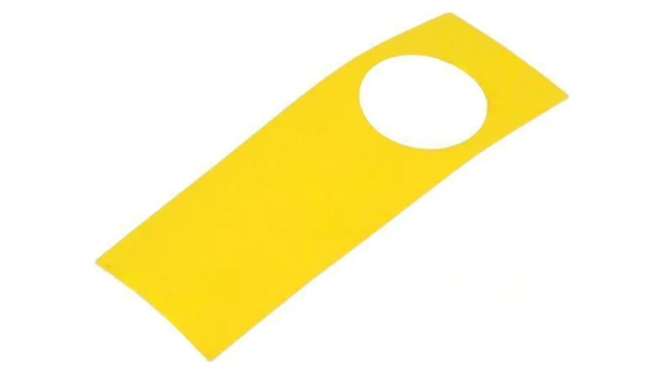 Tabliczka opisowa 45 150x38mm plastik Korpus żółty 45-561.1400