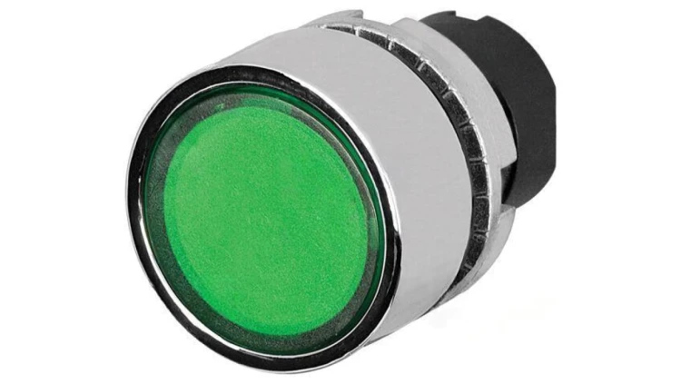 Przełącznik przyciskany 22mm Poz.stab 2 zielony IP65 płaski 46-2234.31H0.000