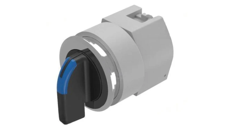 Przełącznik obrotowy 30mm Poz.stab 2 czarny/srebrny BA9S,LED 704.101.018I