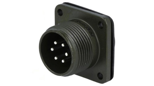 Złącze okrągłe gniazdo kołnierz (4 otwory) na panel -PIN 6 DS3102A 14S-6P