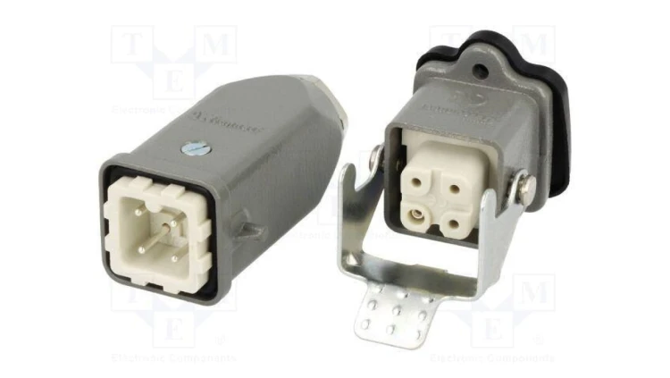 Złącze HDC męskie + żeńskie GWconnect PIN 4 10A 400V 3+PE 93603-0016