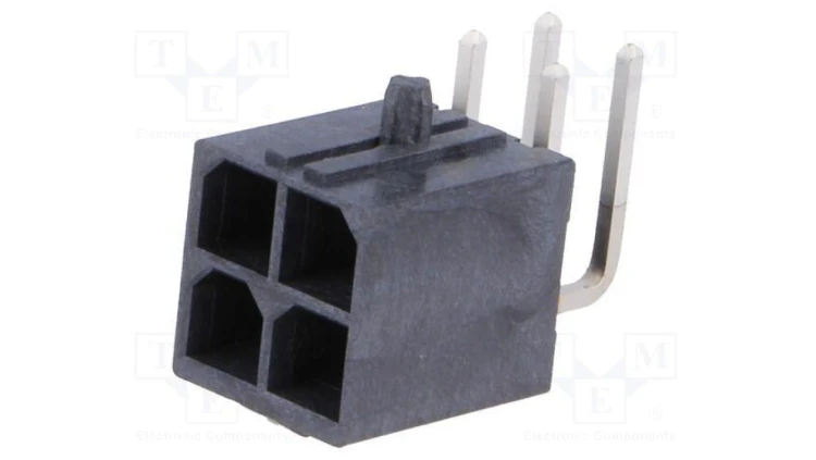 Złącze przewód-płytka gniazdo męskie PIN 4 Mega-Fit 600V 23A 172064-0004