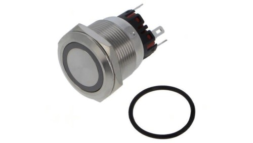 Przełącznik wandaloodporny Poz: 2 SPDT 5A/250VAC IP65 ON-(ON) MP22SMRINRG024S5