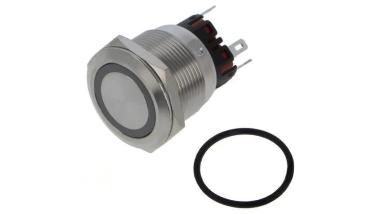 Przełącznik wandaloodporny Poz: 2 SPDT 5A/250VAC IP65 ON-(ON) MP22SMRINRG024S5