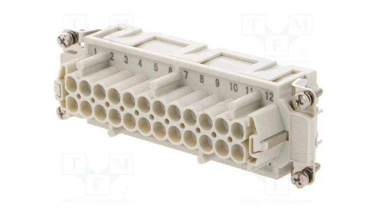 Złącze HDC wkładka stykowa żeńskie GWconnect PIN 24 16A 500V 93601-0291