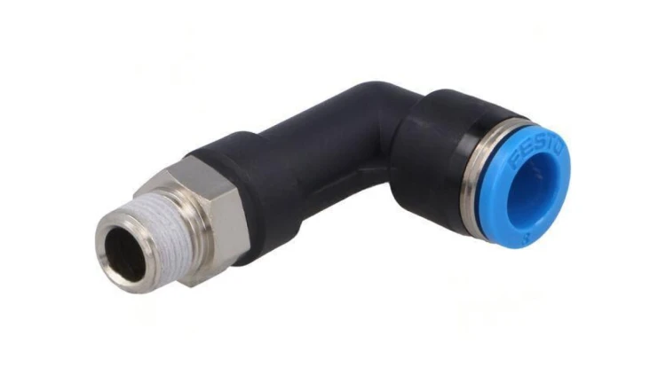 Złączka wtykowa gwintowana,kątowa 90 -0,95-6bar QS -10-80C 153079