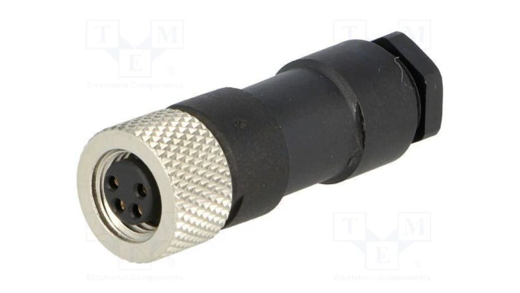 Złącze M8 żeńskie PIN 4 4A 60V IP67 Nano-Change proste wtyk 1200910007