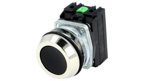 Przełącznik przyciskany, Ilość pozycji stabilnych: 1, NC + NO, czarny, 30mm, IP56 NEF30-KSXY