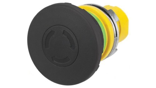 Przełącznik przyciskany 22mm Poz.stab 2 czarny brak IP65 46-2736.1910.000