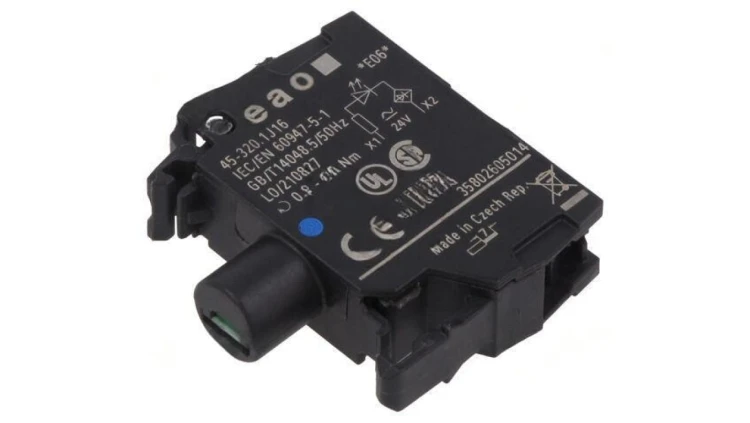 Element podświetlający 22mm 45 do płyty czołowej 24VAC 24VDC 45-320.1J16