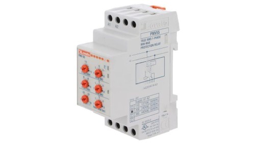 Przekaźnik nadzorczy napięcia, na szynę DIN, PMV, SPDT, 0.1÷20s PMV55A240