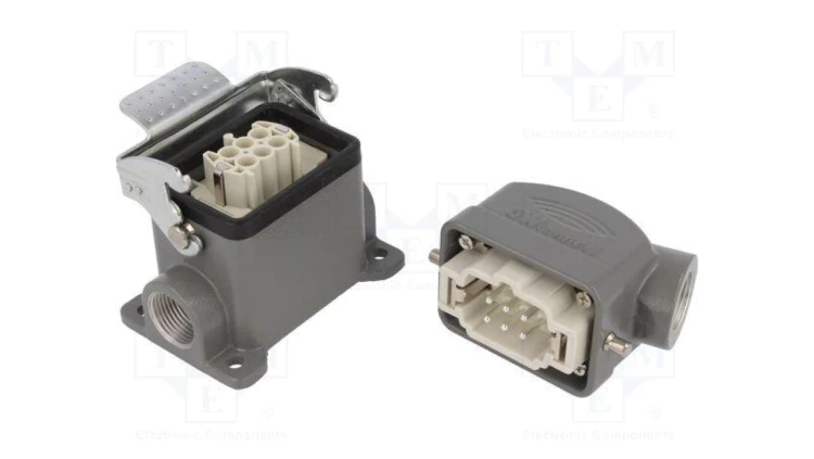 Złącze HDC męskie + żeńskie GWconnect PIN 6 16A 500V 6+PE 93603-0045