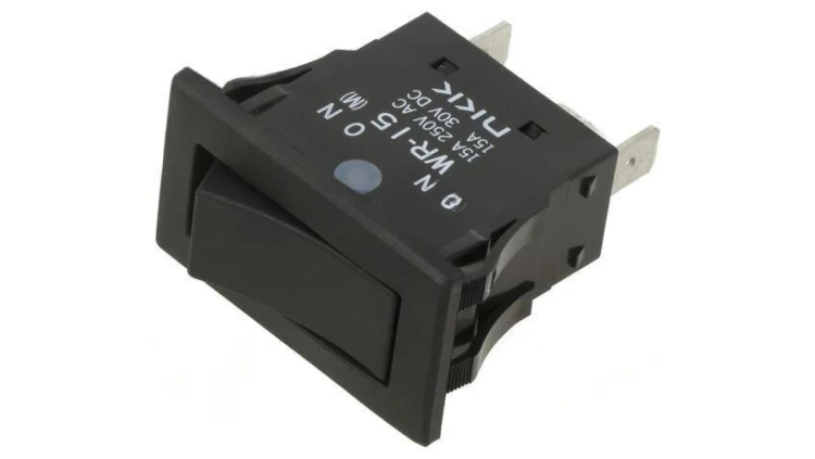 ROCKER SPST Ilość Pozycji: 2 ON-(ON) 15A/250VAC 15A/30VDC WR15AF