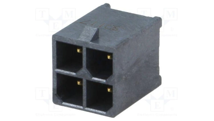 Złącze przewód-płytka gniazdo męskie PIN 4 Mega-Fit proste 172065-0204